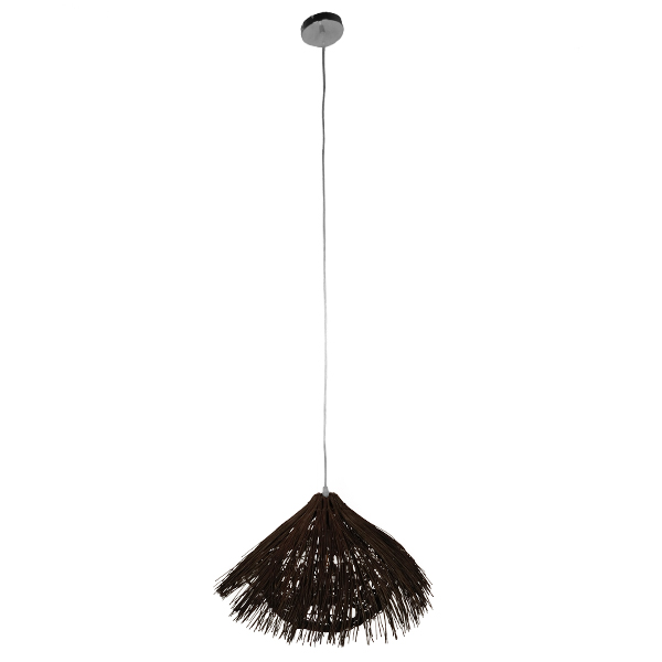 GLOBOSTAR® CHEOPE 01600 Boho Κρεμαστό Φωτιστικό Οροφής με Ντουί 1 x E27 AC 220-240V IP20 - Καφέ - Μ50 x Π50 x Y30cm