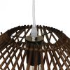 GLOBOSTAR® SASSO 01602 Boho Κρεμαστό Φωτιστικό Οροφής με Ντουί 1 x E27 AC 220-240V IP20 - Καφέ - Μ50 x Π50 x Y23cm