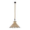 GLOBOSTAR® OZERO 01603 Boho Κρεμαστό Φωτιστικό Οροφής με Ντουί 1 x E27 AC 220-240V IP20 - Μπεζ & Μαύρο - Μ41 x Π41 x Y28cm