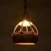 GLOBOSTAR® KUBRIC 01605 Boho Κρεμαστό Φωτιστικό Οροφής με Ντουί 1 x E27 AC 220-240V IP20 - Μπεζ - Μ30 x Π30 x Y40cm