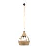 GLOBOSTAR® KUBRIC 01605 Boho Κρεμαστό Φωτιστικό Οροφής με Ντουί 1 x E27 AC 220-240V IP20 - Μπεζ - Μ30 x Π30 x Y40cm