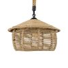 GLOBOSTAR® SPIRIT 01607 Boho Κρεμαστό Φωτιστικό Οροφής με Ντουί 1 x E27 AC 220-240V IP20 - Μπεζ - Μ35 x Π35 x Y30cm
