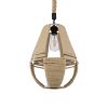 GLOBOSTAR® POLIA 01608 Boho Κρεμαστό Φωτιστικό Οροφής με Ντουί 1 x E27 AC 220-240V IP20 - Μπεζ - Μ30 x Π30 x Y42cm