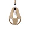 GLOBOSTAR® POLIA 01608 Boho Κρεμαστό Φωτιστικό Οροφής με Ντουί 1 x E27 AC 220-240V IP20 - Μπεζ - Μ30 x Π30 x Y42cm