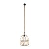 GLOBOSTAR® TELAN 01615 Vintage Κρεμαστό Φωτιστικό Οροφής με Ντουί 1 x E27 AC 220-240V IP20 - Μπεζ - Μ30 x Π30 x Υ38cm