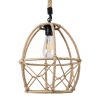 GLOBOSTAR® TELAN 01615 Vintage Κρεμαστό Φωτιστικό Οροφής με Ντουί 1 x E27 AC 220-240V IP20 - Μπεζ - Μ30 x Π30 x Υ38cm
