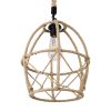 GLOBOSTAR® TELAN 01615 Vintage Κρεμαστό Φωτιστικό Οροφής με Ντουί 1 x E27 AC 220-240V IP20 - Μπεζ - Μ30 x Π30 x Υ38cm