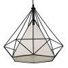 GLOBOSTAR® KAIRI 01618 Μοντέρνο Κρεμαστό Φωτιστικό Οροφής με Ντουί 1 x E27 AC 220-240V IP20 - Μαύρο & Λευκό - Μ38 x Π38 x Υ39cm