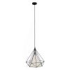 GLOBOSTAR® KAIRI 01618 Μοντέρνο Κρεμαστό Φωτιστικό Οροφής με Ντουί 1 x E27 AC 220-240V IP20 - Μαύρο & Λευκό - Μ38 x Π38 x Υ39cm