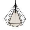 GLOBOSTAR® KAIRI 01618 Μοντέρνο Κρεμαστό Φωτιστικό Οροφής με Ντουί 1 x E27 AC 220-240V IP20 - Μαύρο & Λευκό - Μ38 x Π38 x Υ39cm
