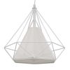 GLOBOSTAR® KAIRI 01619 Μοντέρνο Κρεμαστό Φωτιστικό Οροφής με Ντουί 1 x E27 AC 220-240V IP20 - Λευκό - Μ38 x Π38 x Υ39cm