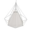 GLOBOSTAR® KAIRI 01619 Μοντέρνο Κρεμαστό Φωτιστικό Οροφής με Ντουί 1 x E27 AC 220-240V IP20 - Λευκό - Μ38 x Π38 x Υ39cm