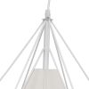 GLOBOSTAR® KAIRI 01619 Μοντέρνο Κρεμαστό Φωτιστικό Οροφής με Ντουί 1 x E27 AC 220-240V IP20 - Λευκό - Μ38 x Π38 x Υ39cm