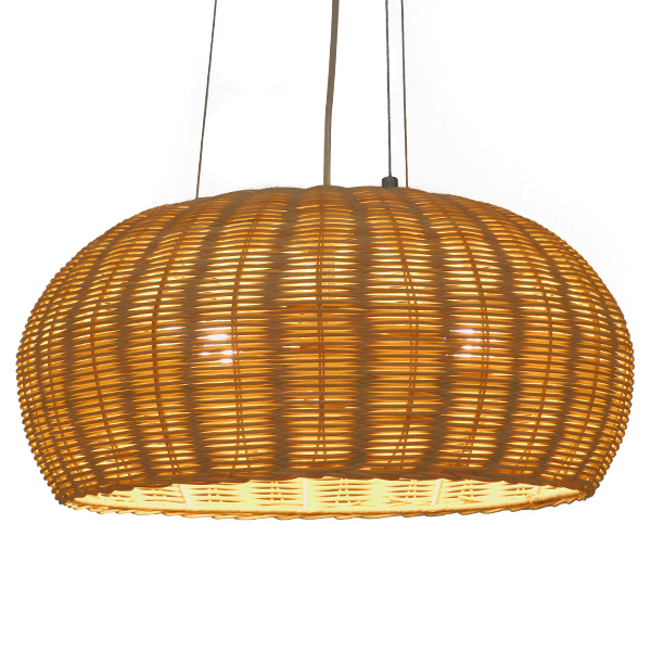 GLOBOSTAR® DE LA MER 01624 Boho Κρεμαστό Φωτιστικό Οροφής με Ντουί 3 x E27 AC 220-240V IP20 - Μπεζ - Μ45 x Π45 x Υ24cm