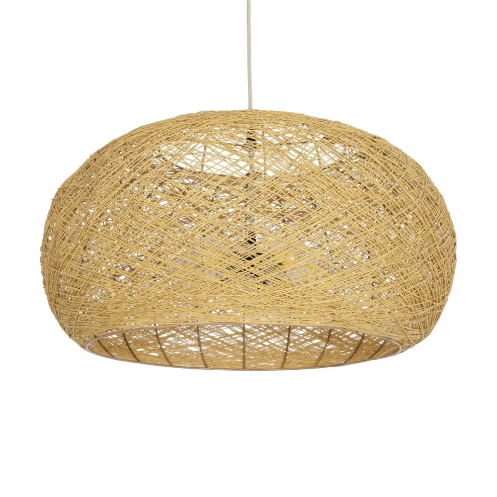 GLOBOSTAR® FIJI INCASS 01628 Vintage Κρεμαστό Φωτιστικό Οροφής με Ντουί 5 x E27 AC 220-240V IP20 - Μπεζ - Μ60 x Π60 x Υ29cm