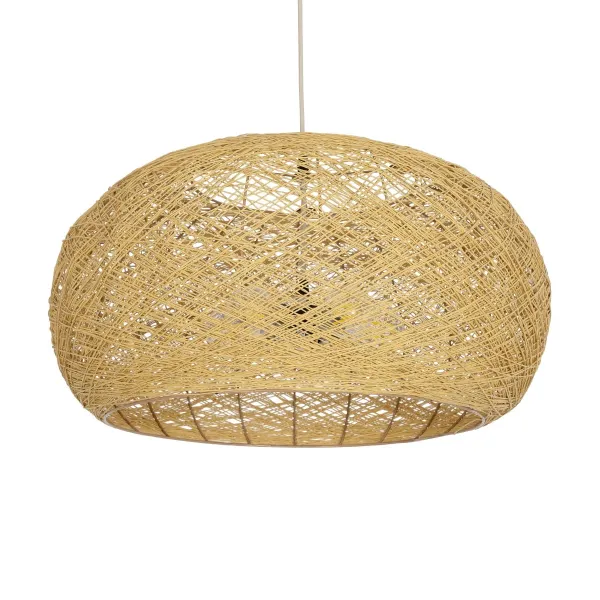 GLOBOSTAR® FIJI INCASS 01628 Vintage Κρεμαστό Φωτιστικό Οροφής με Ντουί 5 x E27 AC 220-240V IP20 - Μπεζ - Μ60 x Π60 x Υ29cm