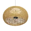 GLOBOSTAR® FIJI INCASS 01628 Vintage Κρεμαστό Φωτιστικό Οροφής με Ντουί 5 x E27 AC 220-240V IP20 - Μπεζ - Μ60 x Π60 x Υ29cm