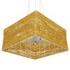 GLOBOSTAR® INCASS 01629 Vintage Κρεμαστό Φωτιστικό Οροφής με Ντουί 5 x E27 AC 220-240V IP20 - Μπεζ - Μ40 x Π40 x Υ22.5cm