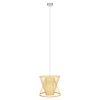 GLOBOSTAR® HIBISCUS 01632 Boho Κρεμαστό Φωτιστικό Οροφής με Ντουί 1 x E27 AC 220-240V IP20 - Μπεζ - Μ35 x Π35 x Y30cm