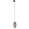 GLOBOSTAR® ZEBRA 01639 Vintage Κρεμαστό Φωτιστικό Οροφής με Ντουί 1 x E27 AC 220-240V IP20 - Χάλκινο - Μ15 x Π15 x Y15cm