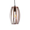 GLOBOSTAR® ZEBRA 01639 Vintage Κρεμαστό Φωτιστικό Οροφής με Ντουί 1 x E27 AC 220-240V IP20 - Χάλκινο - Μ15 x Π15 x Y15cm