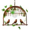 GLOBOSTAR® NEST 01642 Vintage Κρεμαστό Φωτιστικό Οροφής με Ντουί 1 x E27 AC 220-240V IP20 - Χάλκινο & Πράσινο - Μ48 x Π38 x Y40cm