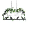 GLOBOSTAR® NEST 01643 Vintage Κρεμαστό Φωτιστικό Οροφής με Ντουί 2 x E27 AC 220-240V IP20 - Μαύρο & Πράσινο - Μ76 x Π36 x Y37cm