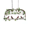 GLOBOSTAR® NEST 01645 Vintage Κρεμαστό Φωτιστικό Οροφής με Ντουί 2 x E27 AC 220-240V IP20 - Χάλκινο & Πράσινο - Μ76 x Π36 x Y37cm