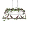 GLOBOSTAR® NEST 01645 Vintage Κρεμαστό Φωτιστικό Οροφής με Ντουί 2 x E27 AC 220-240V IP20 - Χάλκινο & Πράσινο - Μ76 x Π36 x Y37cm