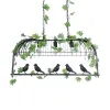 GLOBOSTAR® NEST 01646 Vintage Κρεμαστό Φωτιστικό Οροφής με Ντουί 3 x E27 AC 220-240V IP20 - Μαύρο & Πράσινο - Μ86 x Π38 x Y37cm