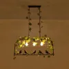GLOBOSTAR® NEST 01646 Vintage Κρεμαστό Φωτιστικό Οροφής με Ντουί 3 x E27 AC 220-240V IP20 - Μαύρο & Πράσινο - Μ86 x Π38 x Y37cm
