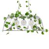 GLOBOSTAR® NEST 01647 Vintage Κρεμαστό Φωτιστικό Οροφής με Ντουί 3 x E27 AC 220-240V IP20 - Λευκό & Πράσινο - Μ86 x Π38 x Y37cm