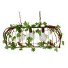GLOBOSTAR® NEST 01648 Vintage Κρεμαστό Φωτιστικό Οροφής με Ντουί 3 x E27 AC 220-240V IP20 - Χάλκινο & Πράσινο - Μ85.5 x Π37.5 x Y38cm