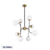 GLOBOSTAR® STARDUST 01649 Vintage Φωτιστικό Οροφής με Ντουί 8 x E27 AC 220-240V IP20 - Μαύρο & Χρυσό - Μ75 x Π75 x Υ100cm