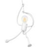 GLOBOSTAR® LITTLE MAN 01651 Μοντέρνο Κρεμαστό Φωτιστικό Οροφής με Ντουί 1 x E27 AC 220-240V IP20 - Λευκό - Μ20 x Π20 x Υ40cm