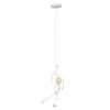 GLOBOSTAR® LITTLE MAN 01651 Μοντέρνο Κρεμαστό Φωτιστικό Οροφής με Ντουί 1 x E27 AC 220-240V IP20 - Λευκό - Μ20 x Π20 x Υ40cm