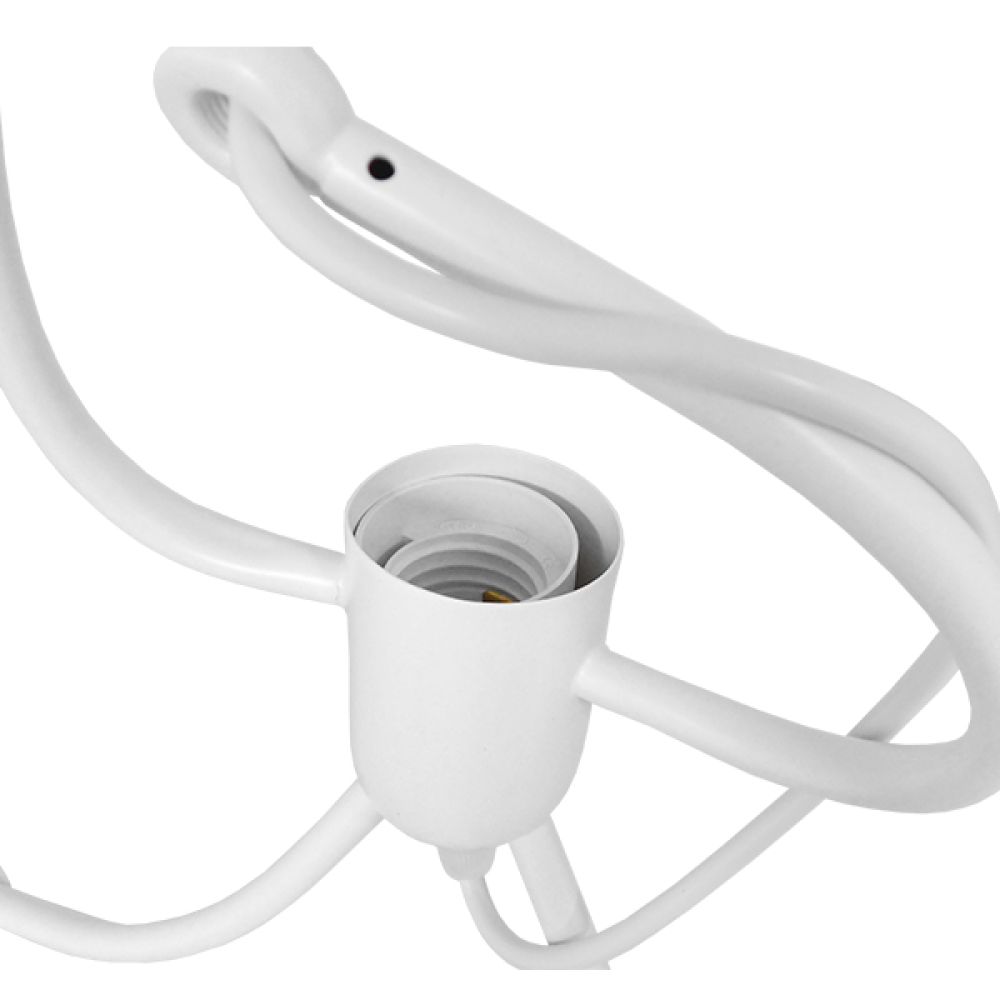 GLOBOSTAR® LITTLE MAN 01651 Μοντέρνο Κρεμαστό Φωτιστικό Οροφής με Ντουί 1 x E27 AC 220-240V IP20 - Λευκό - Μ20 x Π20 x Υ40cm