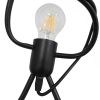 GLOBOSTAR® FIGURE 10001655 Παιδικό Κρεμαστό Φωτιστικό Οροφής με Ντουί 3 x E27 AC 220-240V IP20 - Μαύρο - Μ45 x Π45 x Υ40cm