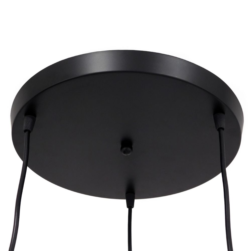 GLOBOSTAR® FIGURE 10001655 Παιδικό Κρεμαστό Φωτιστικό Οροφής με Ντουί 3 x E27 AC 220-240V IP20 - Μαύρο - Μ45 x Π45 x Υ40cm