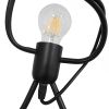 GLOBOSTAR® LITTLE MAN 01655 Μοντέρνο Κρεμαστό Φωτιστικό Οροφής με Ντουί 3 x E27 AC 220-240V IP20 - Μαύρο - Μ45 x Π45 x Υ40cm