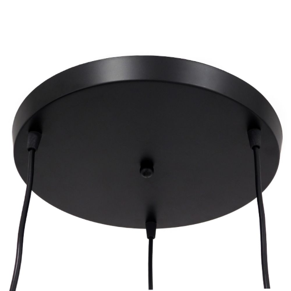 GLOBOSTAR® LITTLE MAN 01655 Μοντέρνο Κρεμαστό Φωτιστικό Οροφής με Ντουί 3 x E27 AC 220-240V IP20 - Μαύρο - Μ45 x Π45 x Υ40cm
