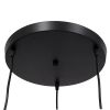 GLOBOSTAR® LITTLE MAN 01655 Μοντέρνο Κρεμαστό Φωτιστικό Οροφής με Ντουί 3 x E27 AC 220-240V IP20 - Μαύρο - Μ45 x Π45 x Υ40cm