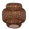 GLOBOSTAR® MALDIVES 01658 Boho Κρεμαστό Φωτιστικό Οροφής με Ντουί 1 x E27 AC 220-240V IP20 - Καφέ - Μ56 x Π56 x Υ54cm