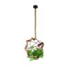 GLOBOSTAR® BRADLEY 01660 Vintage Κρεμαστό Φωτιστικό Οροφής με Ντουί 1 x E27 AC 220-240V IP20 - Πολύχρωμο - Μ33 x Π33 x Y33cm