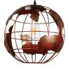 GLOBOSTAR® EARTH 01662 Vintage Κρεμαστό Φωτιστικό Οροφής με Ντουί 1 x E27 AC 220-240V IP20 - Χάλκινο - Μ30 x Π30 x Y30cm