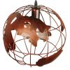 GLOBOSTAR® EARTH 01662 Vintage Κρεμαστό Φωτιστικό Οροφής με Ντουί 1 x E27 AC 220-240V IP20 - Χάλκινο - Μ30 x Π30 x Y30cm