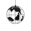 GLOBOSTAR® EARTH 01663 Vintage Κρεμαστό Φωτιστικό Οροφής με Ντουί 1 x E27 AC 220-240V IP20 - Μαύρο - Μ40 x Π40 x Υ38cm