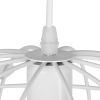 GLOBOSTAR® EARTH 01664 Vintage Κρεμαστό Φωτιστικό Οροφής με Ντουί 1 x E27 AC 220-240V IP20 - Λευκό - Μ40 x Π40 x Y40cm