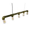 GLOBOSTAR® CANAL 01669 Vintage Κρεμαστό Φωτιστικό Οροφής με Ντουί 5 x E27 AC 220-240V IP20 - Μπρούτζινο - Μ92 x Π5 x Y8cm