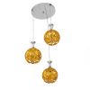 GLOBOSTAR® BOUQUET 01670 Μοντέρνο Κρεμαστό Φωτιστικό Οροφής με Ντουί 3 x E27 AC 220-240V IP20 - Πολύχρωμο - Μ46 x Π46 x Y23cm